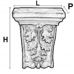 Mensola decorata in terracotta