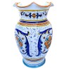 Scalloped edge umbrella stand Deruta ceramic majolica hand painted rich Deruta yellow