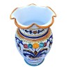 Scalloped edge umbrella stand Deruta ceramic majolica hand painted rich Deruta yellow