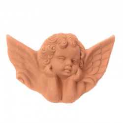 Winged angel terracotta to hang Cm.17