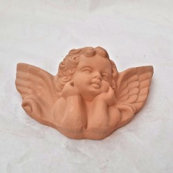 Winged angel terracotta to hang Cm.17