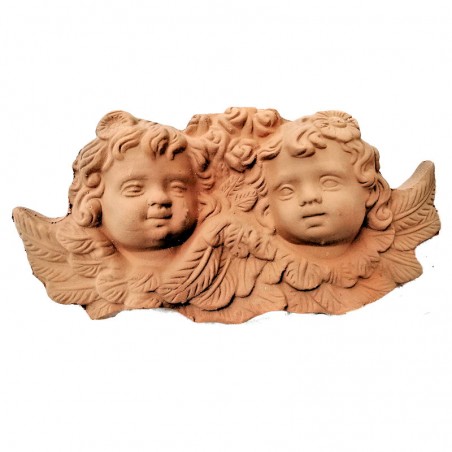 Winged angels terracotta to hang Cm.18