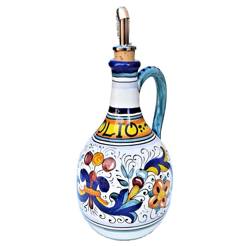 Set Olio-Aceto e Sale-Pepe con vassoio Ricco Deruta in ceramica di Deruta -  Ceramica Artistica