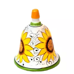 Campanella ceramica maiolica Deruta girasole