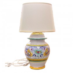 Deruta majolica ceramic lamp hand painted raphaelesque decoration