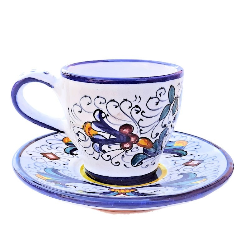 Bicchiere/tazza con manico - decoro RICCO DERUTA (06B)