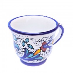 Coffee cup majolica ceramic Deruta rich Deruta blue