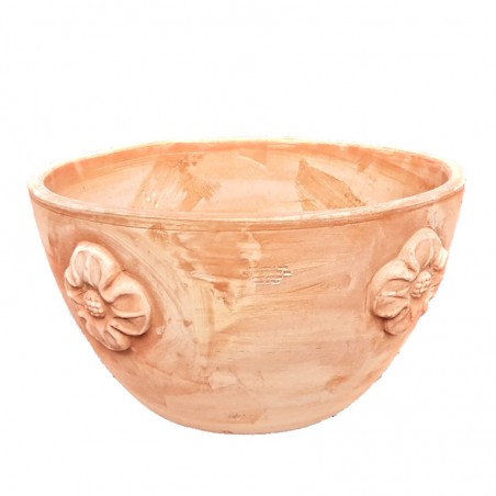 Perugia Bowl with rosette terracotta handmade