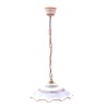 Scalloped chandelier majolica ceramic Deruta artistic red