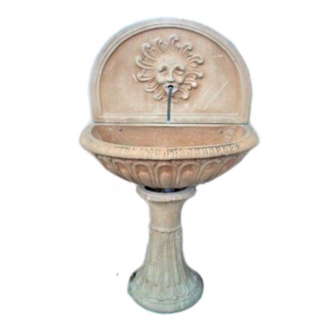 Terracotta wall fountain decorated 3 pieces