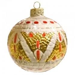 Palla di Natale ceramica maiolica Deruta oro