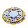 Scalloped table Set 3 PCS ceramic majolica deruta rich Deruta yellow