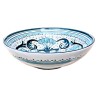 Salad bowl majolica ceramic Deruta rich Deruta green single color