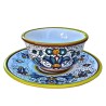 Tea cup with saucer majolica ceramic Deruta rich Deruta yellow