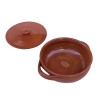 Terracotta skillet with lid handmade