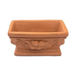 Piccolo vaso rettangolare terracotta Deruta piante aromatiche piantine grasse adatto acquari mensole