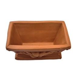 Piccolo vaso rettangolare terracotta Deruta piante aromatiche piantine grasse adatto acquari mensole