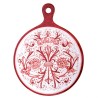 Round cutting board majolica ceramic Deruta rich Deruta red single color