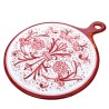 Round cutting board majolica ceramic Deruta rich Deruta red single color