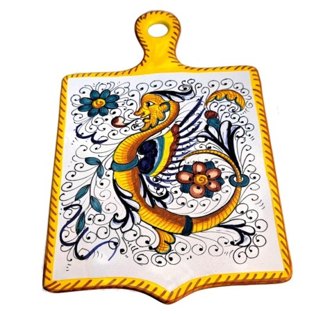 Cutting board majolica ceramic Deruta raphaelesque