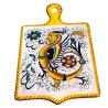 Cutting board majolica ceramic Deruta raphaelesque