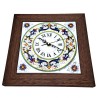 Clock majolica Ceramic Deruta rich Deruta wooden