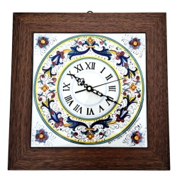 Orologio ceramica legno maiolica Deruta ricco Deruta