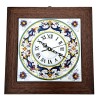 Clock majolica Ceramic Deruta rich Deruta wooden