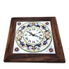 Clock majolica Ceramic Deruta rich Deruta antique wooden