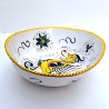 Oval salad bowl majolica ceramic Deruta raphaelesque