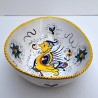 Oval salad bowl majolica ceramic Deruta raphaelesque