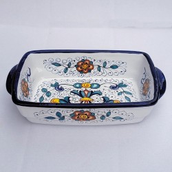 Oven tray majolica ceramic Deruta rich Deruta blue