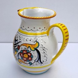 Pitcher majolica ceramic Deruta raphaelesque