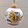 Christmas ornaments ball majolica ceramic Deruta red raphaelesque