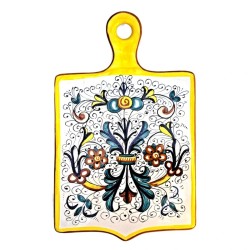 Tagliere ceramica maiolica Deruta ricco Deruta giallo